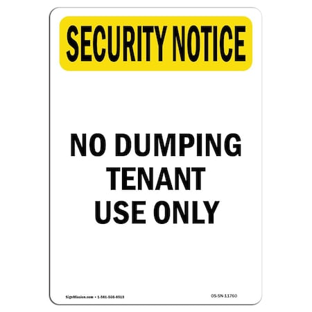 OSHA SECURITY NOTICE, 5 Height, 7 Width, Decal